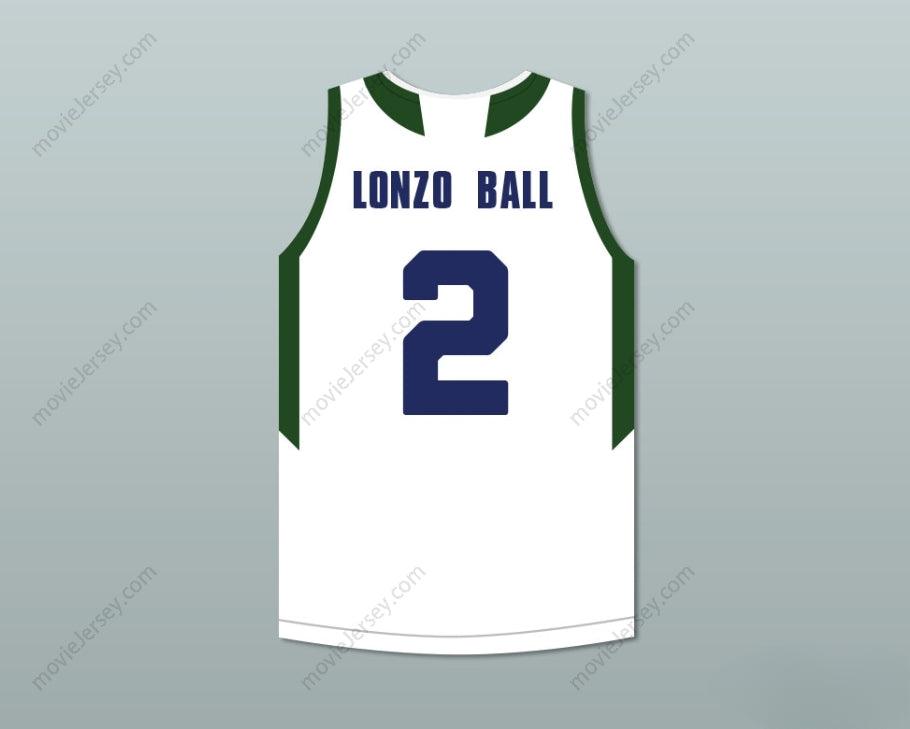 PERSONALIZA Cualquier Nombre Número LONZO BALL 2 CHINO HILLS HUSKIES CAMISETA BLANCA DE BALONCESTO CON PARCHE 2 Cosida a Mano S-6XL