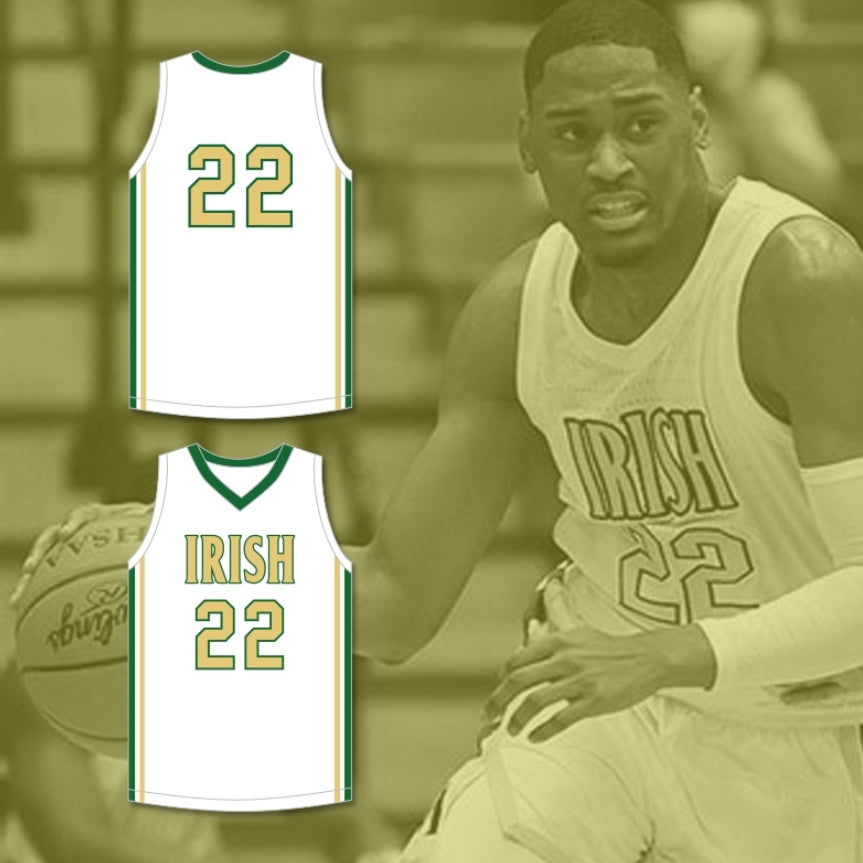 Custom Malaki Branham 22 St. Vincent-St. Mary Fighting Irish White Basketball Jersey