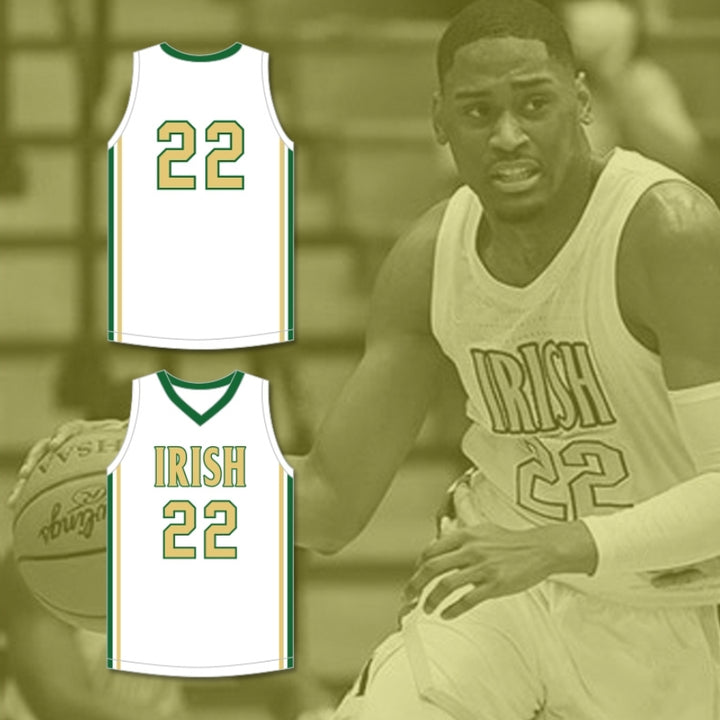 Custom Malaki Branham 22 St. Vincent-St. Mary Fighting Irish White Basketball Jersey