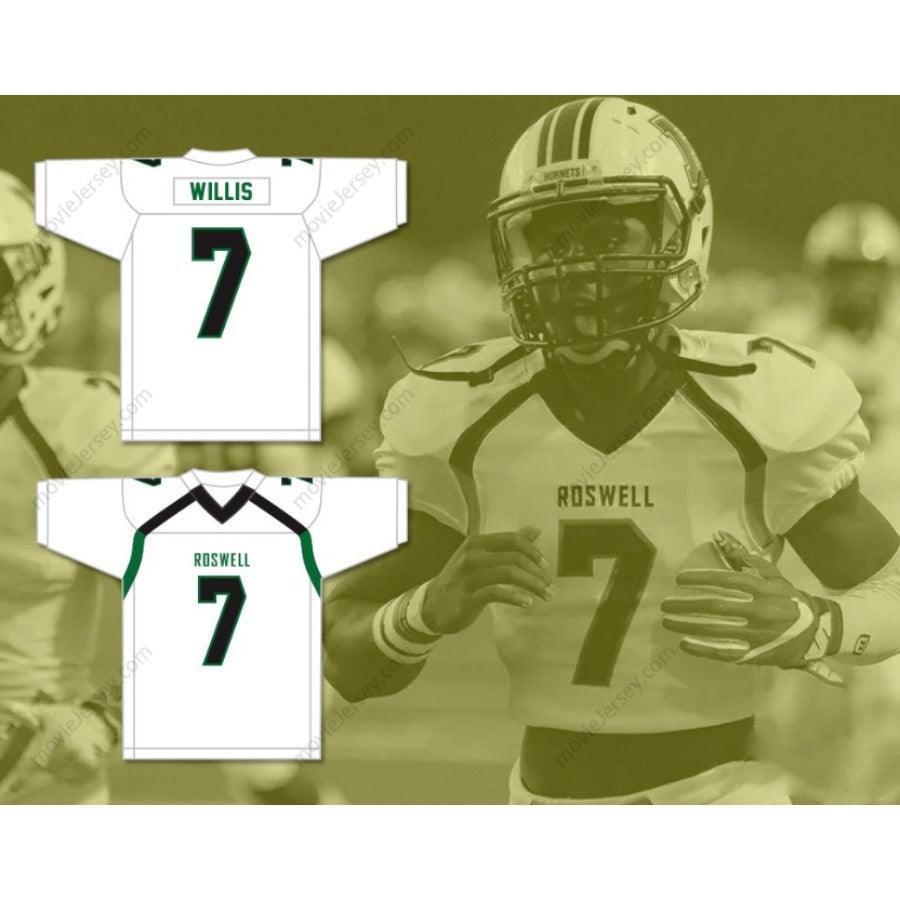 PERSONALIZAR Cualquier Nombre Número MALIK WILLIS 7 ROSWELL HIGH SCHOOL HORNETS Camiseta Fútbol Top Cosido S-6XL