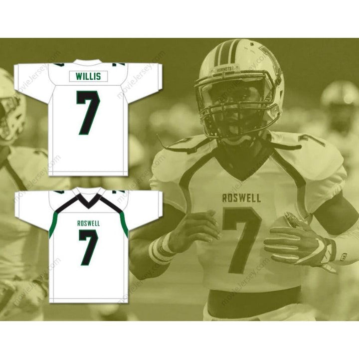 PERSONALIZAR Cualquier Nombre Número MALIK WILLIS 7 ROSWELL HIGH SCHOOL HORNETS Camiseta Fútbol Top Cosido S-6XL