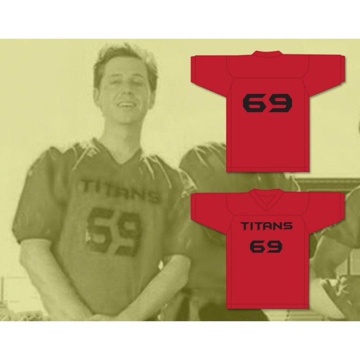PERSONALIZA CUALQUIER Nombre Número AS 69 TITANS LIGA INTERNA FÚTBOL BANDERA JERSEY A FONDO Bordado S-6XL
