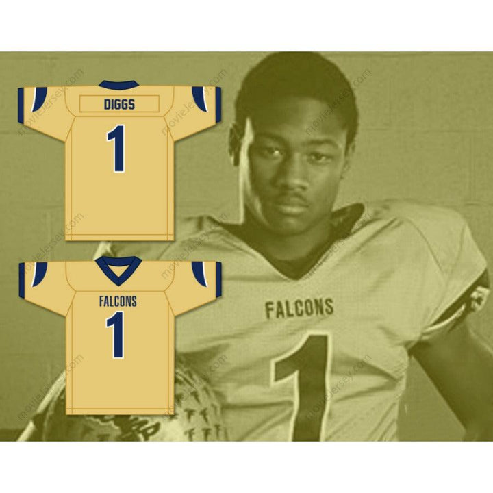 PERSONALIZA CUALQUIER Nombre Número STEFON DIGGS 1 OUR LADY OF GOOD COUNSEL HIGH SCHOOL FALCONS Camiseta de Fútbol con Costuras S-6XL