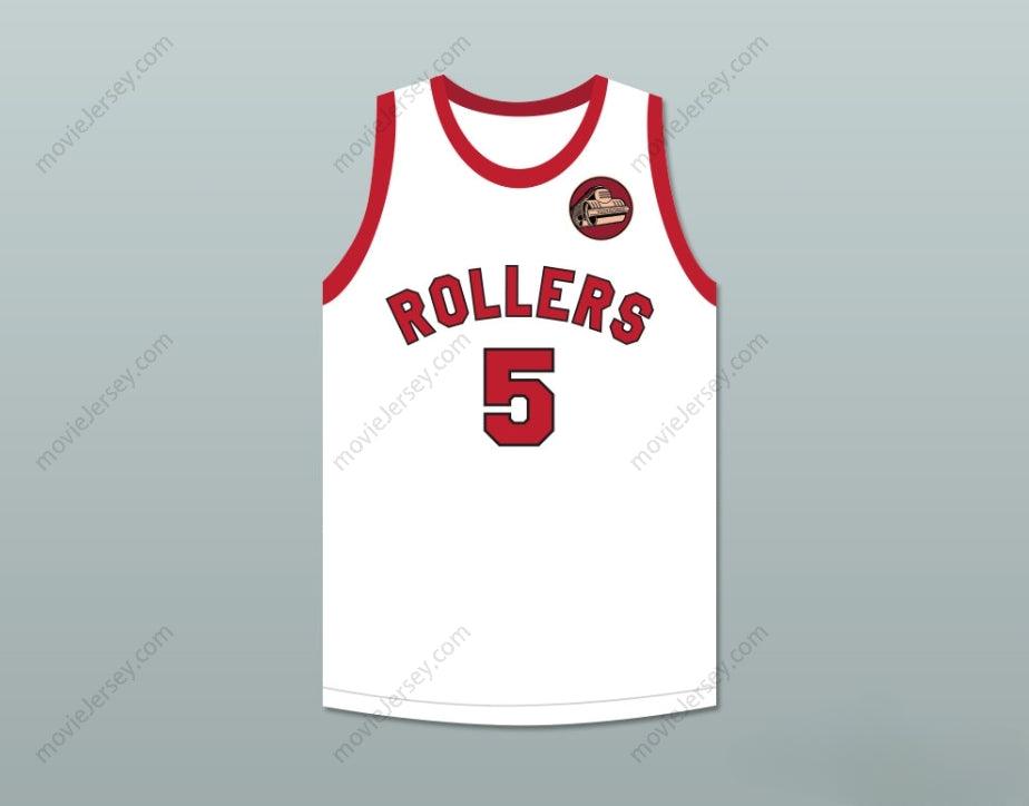 CUSTOM ANY Name Number KENNY SAILORS 5 PROVIDENCE STEAMROLLERS WHITE BASKETBALL JERSEY WITH PATCH 2 Top Stitched S-6XL