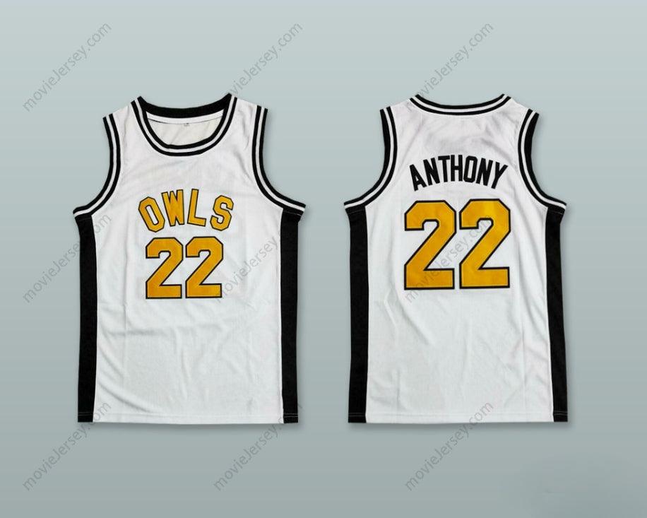 PERSONALIZA cualquier Nombre Número CARMELO ANTHONY 22 TOWSON CATHOLIC HIGH SCHOOL OWLS CAMISETA DE BALONCESTO BLANCA con Costura Superior Tallas S-6XL