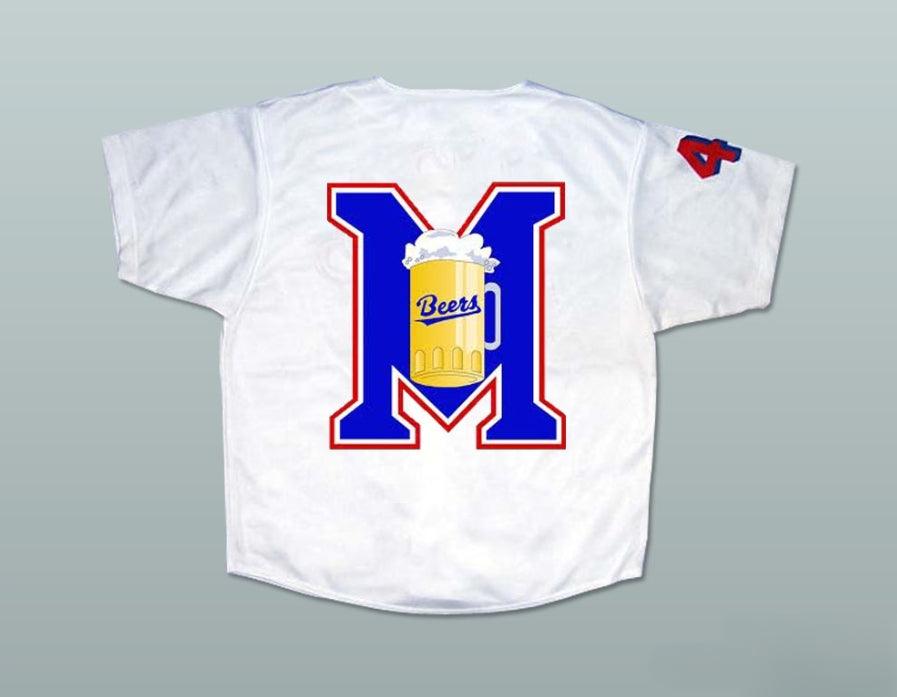 Camiseta de béisbol cosida personalizada con cualquier nombre y número BASEKETBALL TREY PARKER JOE COOPER 44 MILWAUKEE BEERS Tallas S-6XL