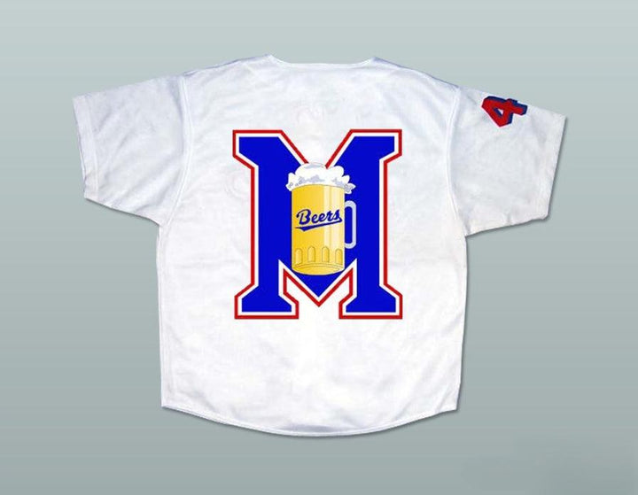 Camiseta de béisbol cosida personalizada con cualquier nombre y número BASEKETBALL TREY PARKER JOE COOPER 44 MILWAUKEE BEERS Tallas S-6XL
