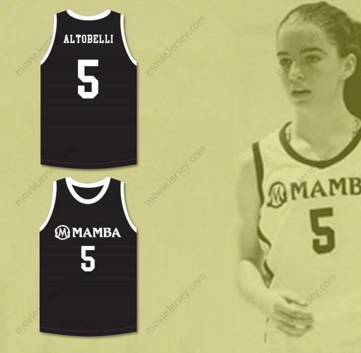 PERSONALIZADA Cualquier Nombre Número ALYSSA ALTOBELLI 5 MAMBA BALLERS NEGRA CAMISETA DE BALONCESTO VERSIÓN 4 Costura Superior S-6XL