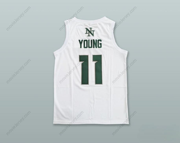 CUSTOM ANY Name Number TRAE YOUNG 11  NORTH HIGH SCHOOL TIMBERWOLVES WHITE BASKETBALL JERSEY Top Stitched S-6XL