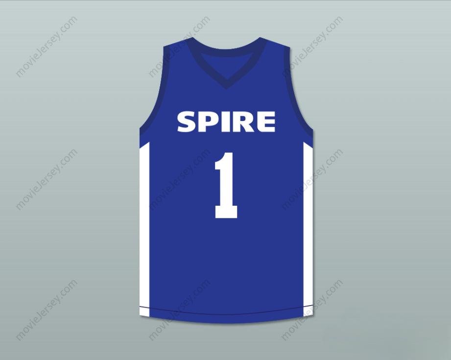 PERSONALIZA Cualquier Nombre Número LAMELO BALL 1 SPIRE CAMISETA AZUL DE BALONCESTO Cosido S-6XL