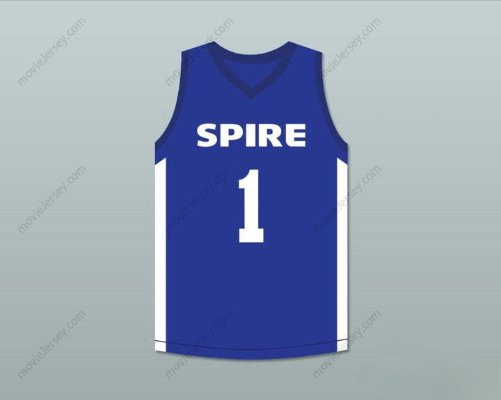 PERSONALIZA Cualquier Nombre Número LAMELO BALL 1 SPIRE CAMISETA AZUL DE BALONCESTO Cosido S-6XL
