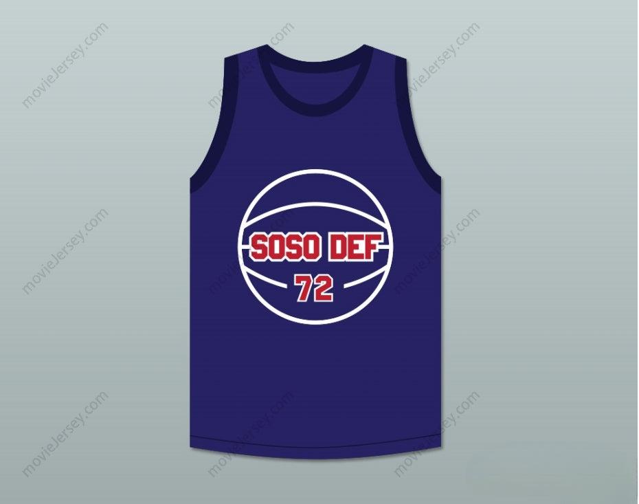 PERSONALIZADO CUALQUIER Nombre Número DRU HILL IN MY BED JERMAINE DUPRI SOSO DEF 72 Camiseta baloncesto Cosida S-6XL