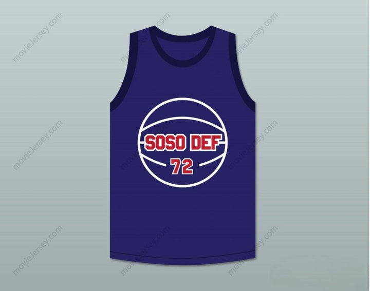 PERSONALIZADO CUALQUIER Nombre Número DRU HILL IN MY BED JERMAINE DUPRI SOSO DEF 72 Camiseta baloncesto Cosida S-6XL