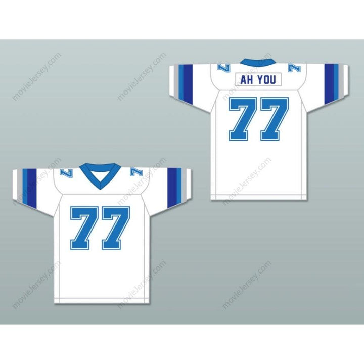 PERSONALIZA CUALQUIER Nombre Número 1983 USFL JUNIOR AH YOU 77 BOSTON BREAKERS ROAD Jersey de Fútbol Americano Cosido Tallas S-6XL