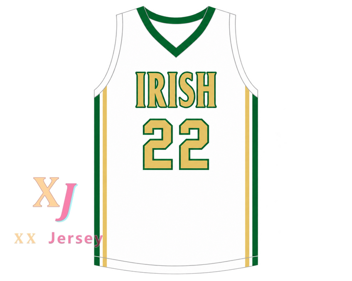 Custom Malaki Branham 22 St. Vincent-St. Mary Fighting Irish White Basketball Jersey