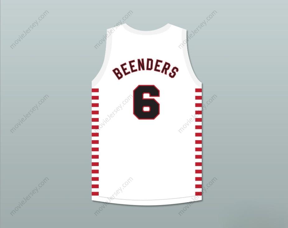 PERSONALIZA CUALQUIER Nombre Número HANK BEENDERS 6 PROVIDENCE STEAMROLLERS JERSEY DE BALONCESTO BLANCO 2 Costuras Superior S-6XL
