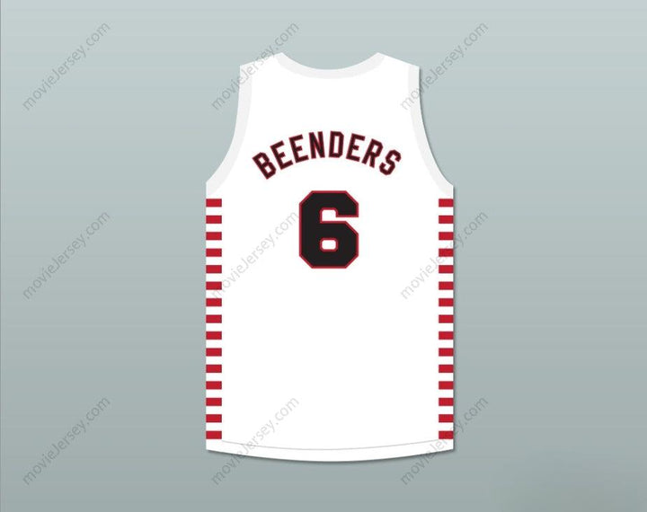 PERSONALIZA CUALQUIER Nombre Número HANK BEENDERS 6 PROVIDENCE STEAMROLLERS JERSEY DE BALONCESTO BLANCO 2 Costuras Superior S-6XL