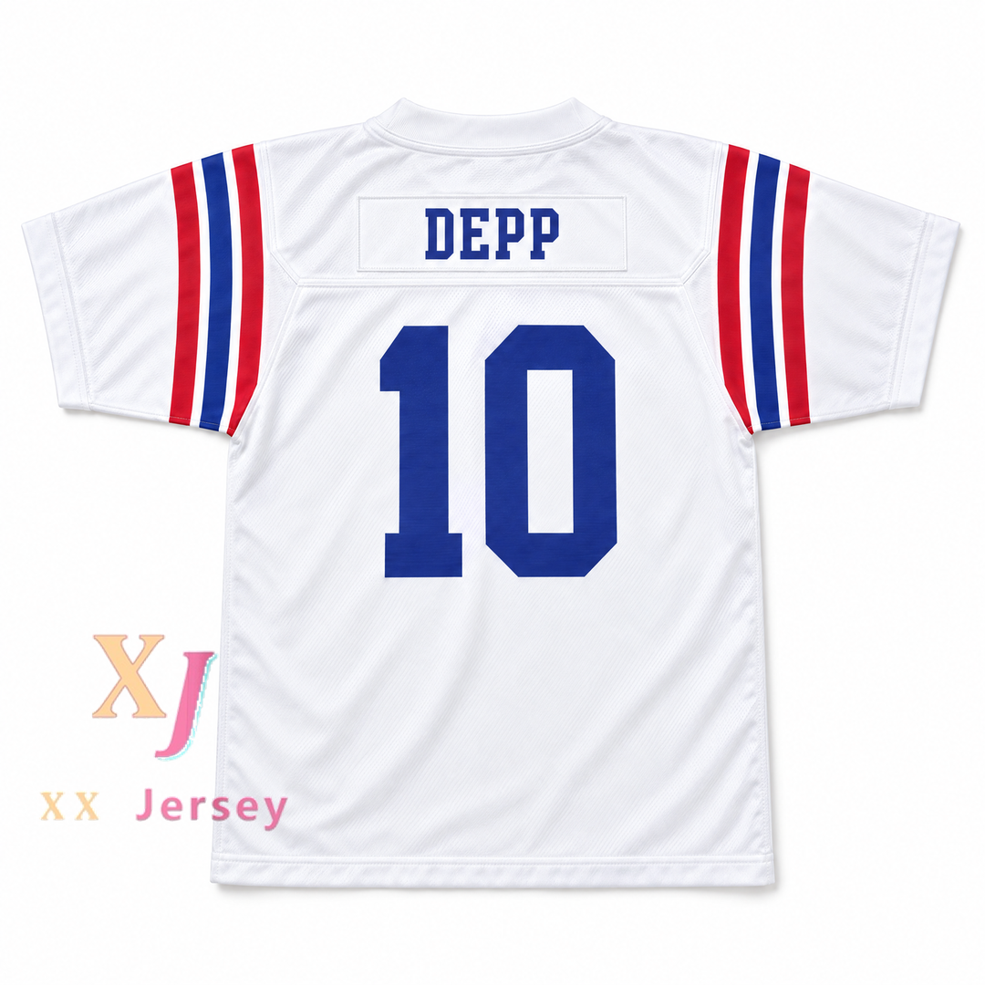 PERSONALIZADA CUALQUIER Nombre Número JOHNNY DEPP GLEN LANTZ 10 Camiseta de fútbol cosida Tallas S-6XL