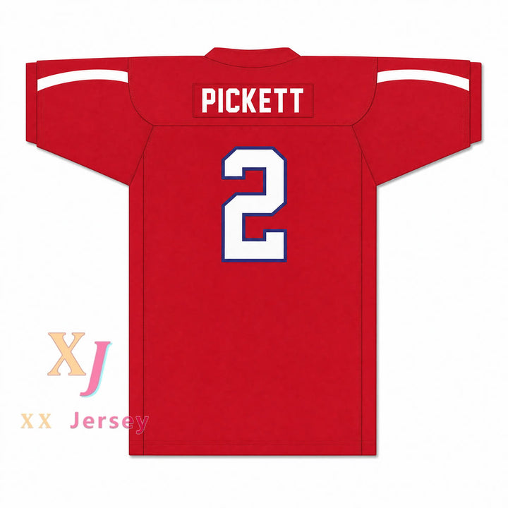 PERSONALIZA con CUALQUIER Nombre SPARTANS ROJO KENNY PICKETT 2 Camiseta de Fútbol Americano de la Escuela Secundaria de Ocean Township Cosida Tallas S-6XL