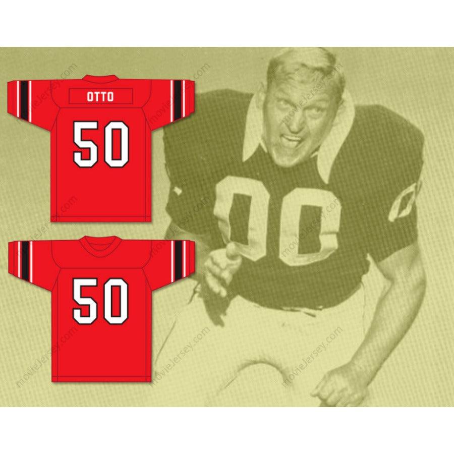 PERSONALIZA Cualquier Nombre Número JIM OTTO 50 WAUSAU EAST HIGH SCHOOL LUMBERJACKS Camiseta de Fútbol Cosida S-6XL