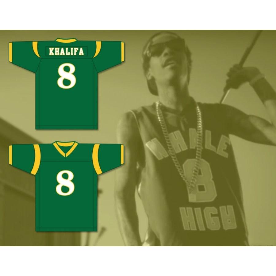 PERSONALIZA Cualquier Nombre Número WIZ KHALIFA 8 Camiseta de Fútbol de la Escuela Preparatoria N. HALE Bordada Tallas S-6XL