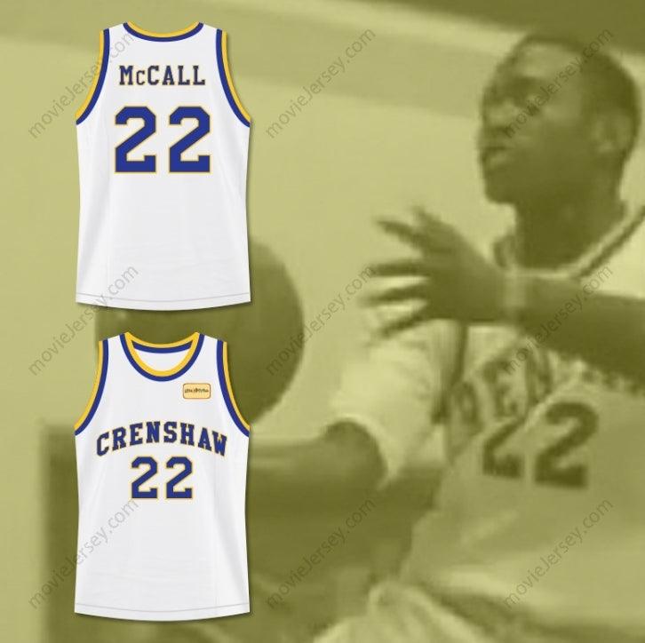 CAMISETA DE BALONCESTO DE LA ESCUELA SECUNDARIA CRENSHAW QUINCY MCCALL 22 CON AMOR Y PARCHE DE BALONCELLO, PERSONALIZADA CON CUALQUIER Nombre y Número, Cosido Superior S-6XL