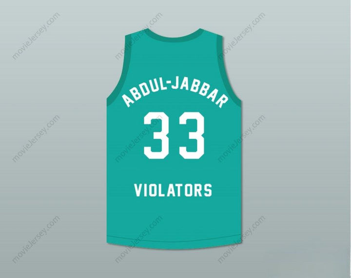 PERSONALIZA CUALQUIER Nombre Número KAREEM ABDUL-JABBAR 33 VIOLATORS CAMISETA BALONCESTO 3ER ANUAL ROCK N' JOCK B-BALL JAM 1993 Cosido Superior S-6XL