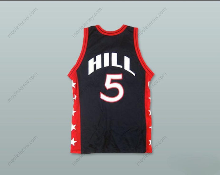 PERSONALIZA CUALQUIER Nombre Número 1996 GRANT HILL 5 USA TEAM AWAY CAMISETA DE BALONCESTO Top Cosido S-6XL