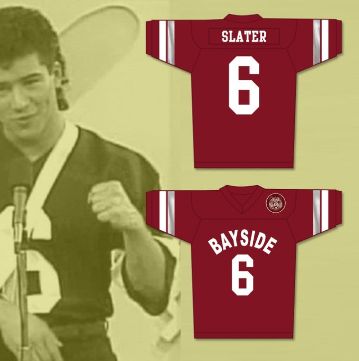 Custom AC Slater 6 Bayside Tigers Football Jersey with Patch