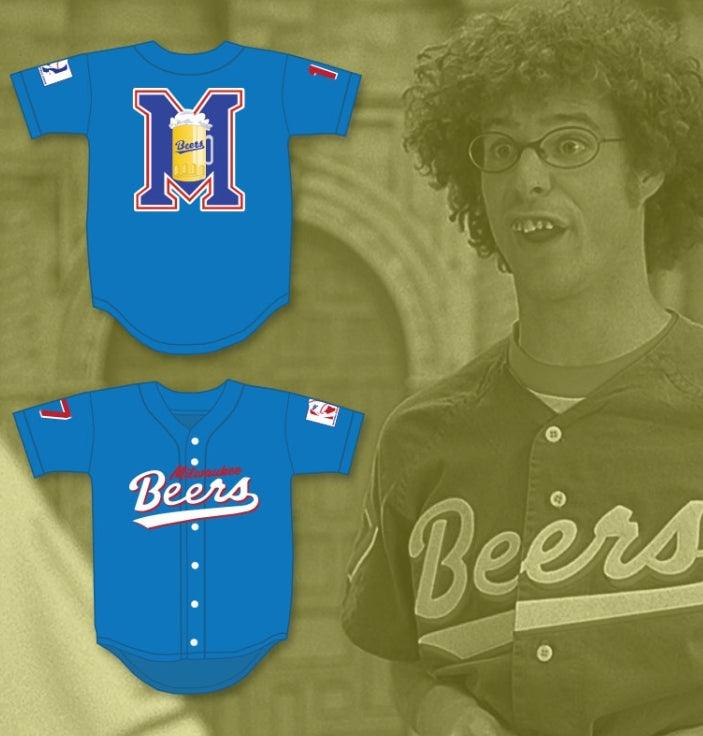Personalizado Cualquier Nombre Número DOUG REMER 17 LOGO CERVEZAS CAMISETA BÉISBOL AZUL DE LUJO Cosido S-6XL