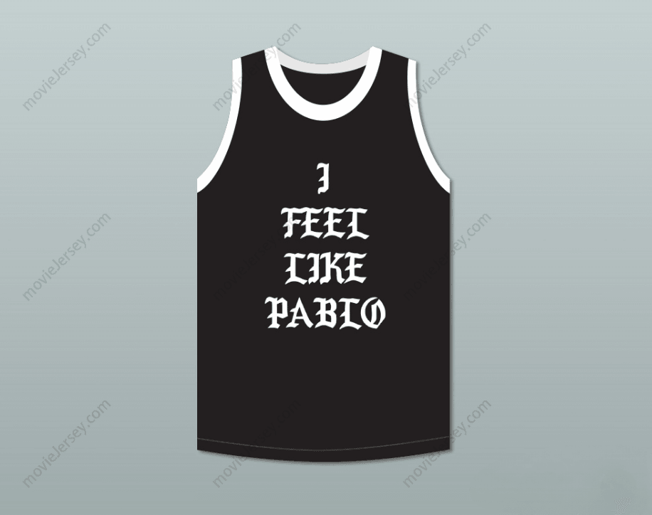 CUSTOM ANY Name Number PABLO ESCOBAR I FEEL LIKE PABLO BLACK BASKETBALL JERSEY Top Stitched S-6XL
