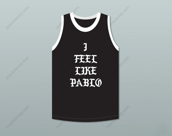 CUSTOM ANY Name Number PABLO ESCOBAR I FEEL LIKE PABLO BLACK BASKETBALL JERSEY Top Stitched S-6XL