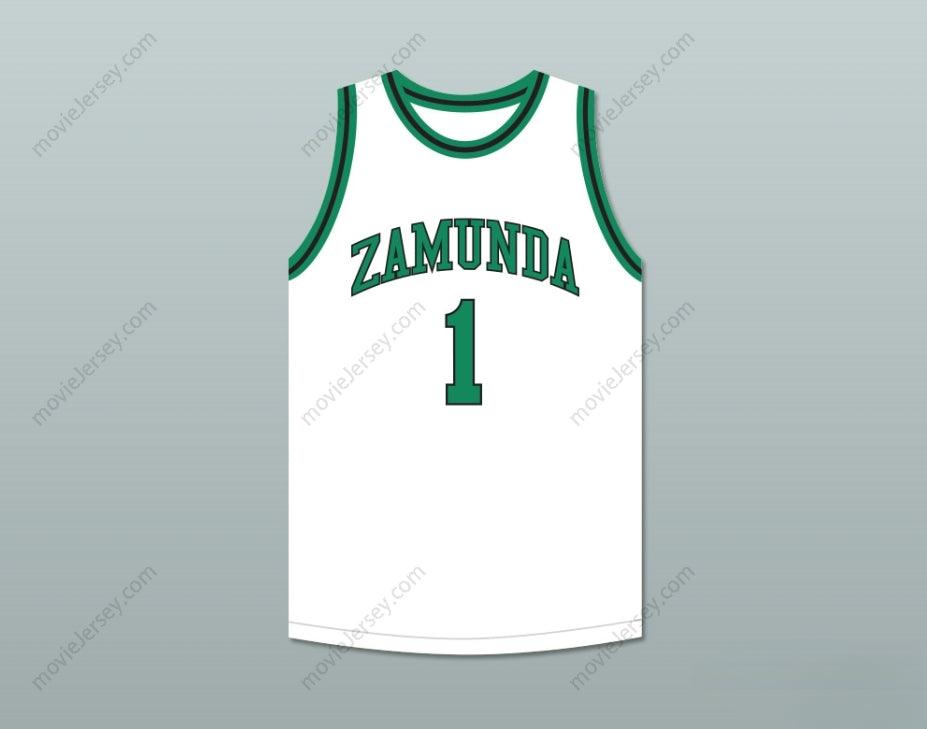 PERSONALIZA CUALQUIER Nombre Número PRÍNCIPE AKEEM JOFFER 1 PAÍS AFRICANO FICTICIO CAMISETA DE BALONCESTO BLANCA Parte Superior Cosida S-6XL
