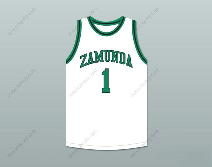 PERSONALIZA CUALQUIER Nombre Número PRÍNCIPE AKEEM JOFFER 1 PAÍS AFRICANO FICTICIO CAMISETA DE BALONCESTO BLANCA Parte Superior Cosida S-6XL