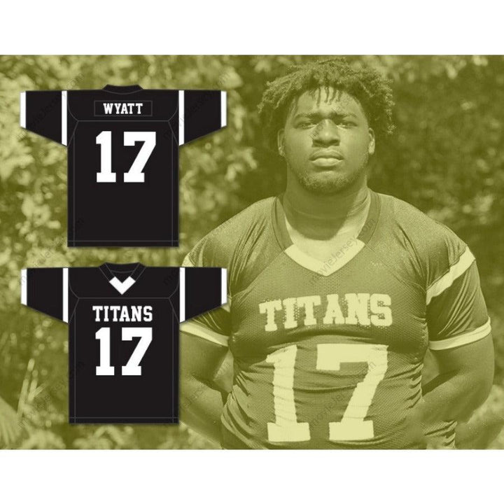 Personaliza Cualquier Nombre y Número DEVONTE WYATT 17 Camiseta de Fútbol de los TITANS de TOWERS HIGH SCHOOL, Cosido, Tallas S-6XL