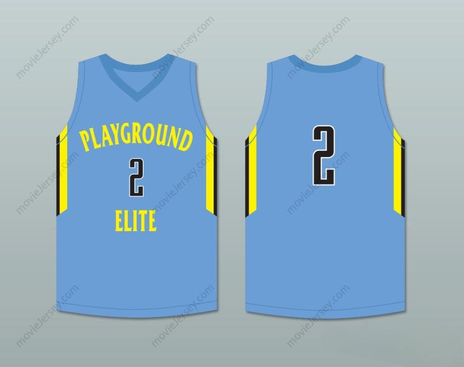 CUSTOM ANY Name Number PLAYER 2 PLAYGROUND ELITE  LIGHT BLUE BASKETBALL JERSEY Top Stitched S-6XL