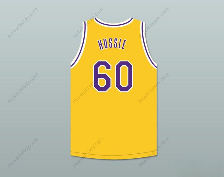 PERSONALIZADO Cualquier Nombre Número NIPSEY HUSSLE 60 CRENSHAW AMARILLO CAMISETA BALONCESTO 1 Arriba Cosido S-6XL