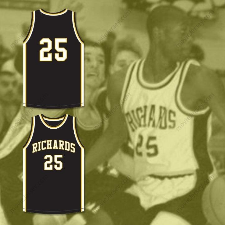 PERSONALIZADA cualquier nombre número DWYANE WADE 25 HAROLD L. RICHARDS HIGH SCHOOL BULLDOGS CAMISETA DE BALONCESTO NEGRA 3 costuras superiores S-6XL