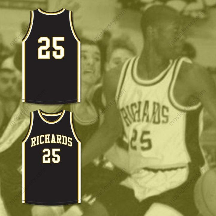 PERSONALIZADA cualquier nombre número DWYANE WADE 25 HAROLD L. RICHARDS HIGH SCHOOL BULLDOGS CAMISETA DE BALONCESTO NEGRA 3 costuras superiores S-6XL