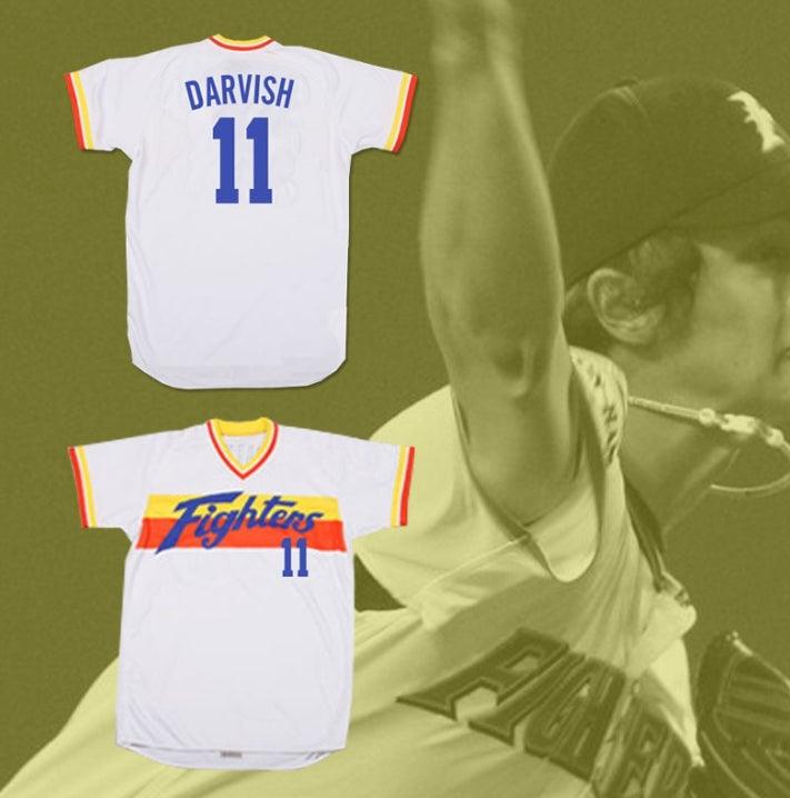 Camiseta de Béisbol Personalizada con Nombre y Número YU DARVISH HOKKAIDO NIPPON-HAM FIGHTERS Cosida Tallas S-6XL