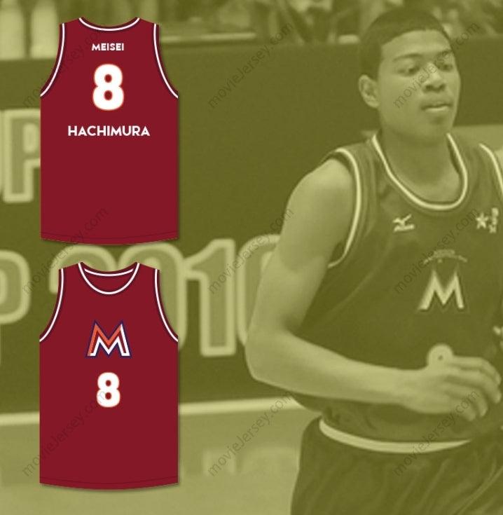 CAMISETA DE BALONCESTO MARRÓN DE LA ESCUELA SECUNDARIA MEISEI RUI HACHIMURA #8 CON NOMBRE Y NÚMERO PERSONALIZADOS 2 Costuras Superior Tallas S-6XL