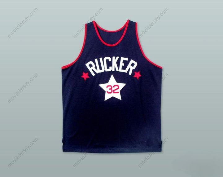 PERSONALIZA Cualquier Nombre Número 1975 RUCKER PARK NYC 32 CAMISETA BÁSQUETBOL AZUL OSCURO Cosida S-6XL