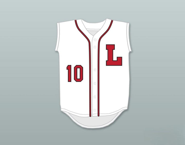Camiseta de béisbol blanca personalizada con cualquier nombre y número GERRIT COLE 10 LUTHERAN HIGH SCHOOL OF ORANGE COUNTY LANCERS, talla S-6XL, con costuras superiores 1