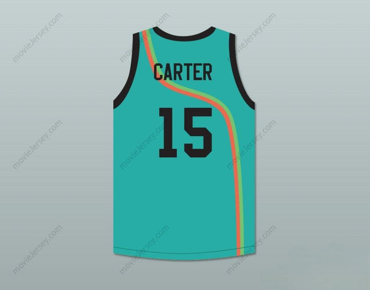 CUSTOM ANY Name Number VINCE CARTER 15 ROSWELL RAYGUNS TEAL BASKETBALL JERSEY Top Stitched S-6XL