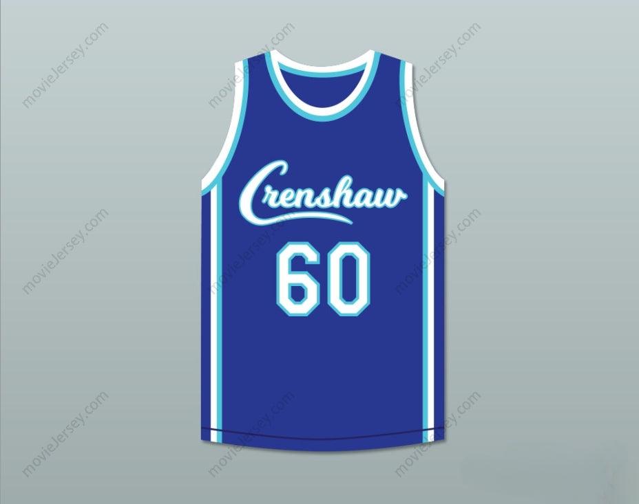 CUSTOM ANY Name Number NIPSEY HUSSLE 60 CRENSHAW BLUE BASKETBALL JERSEY Top Stitched S-6XL