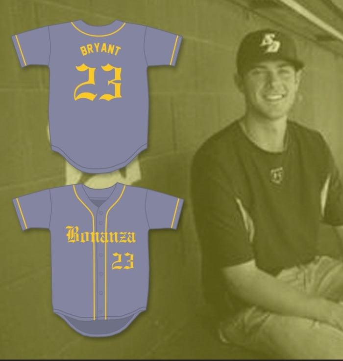 Camiseta de béisbol gris personalizada con cualquier nombre y número KRIS BRYANT 23 BONANZA HIGH SCHOOL, 2 costuras superiores, tallas S-6XL