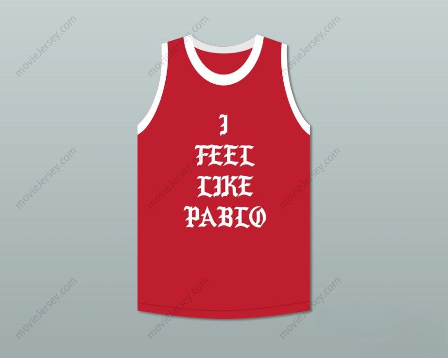 PERSONALIZA Cualquier Nombre Número PABLO ESCOBAR ME SIENTO COMO PABLO Camiseta de Baloncesto ROJA Bordada Tallas S-6XL