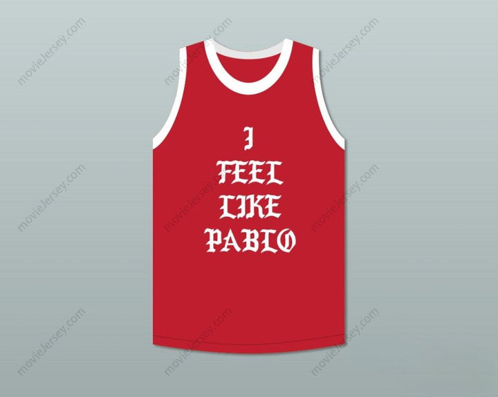 PERSONALIZA Cualquier Nombre Número PABLO ESCOBAR ME SIENTO COMO PABLO Camiseta de Baloncesto ROJA Bordada Tallas S-6XL