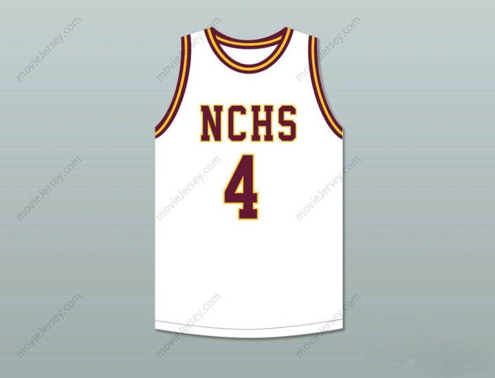 CUSTOM ANY Name Number JOE DUMARS 4  CENTRAL HIGH SCHOOL CHIEFS WHITE BASKETBALL JERSEY 2 Top Stitched S-6XL