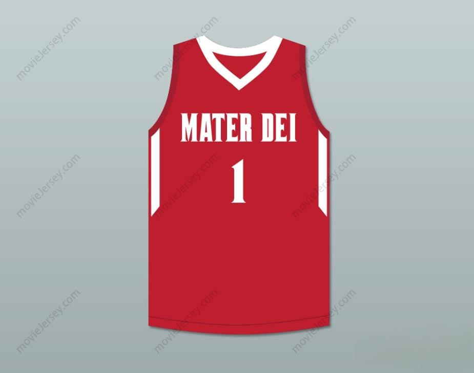 CUSTOM ANY Name Number BOL BOL 1 MATER DEI HIGH SCHOOL RED BASKETBALL JERSEY 2 Top Stitched S-6XL